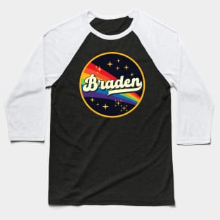 Braden // Rainbow In Space Vintage Style Baseball T-Shirt